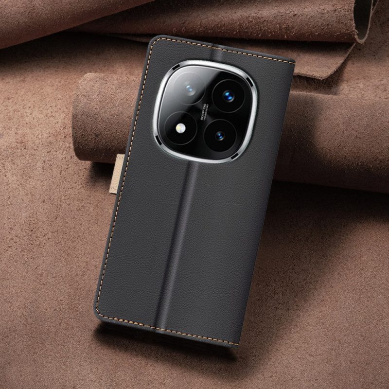 Läderfodral Xiaomi Redmi Note 14 Pro 5g Telefonfodral Binfen-färg Tvåfärgad