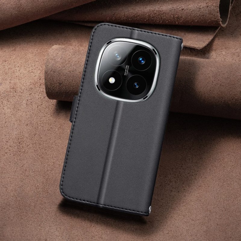 Läderfodral Xiaomi Redmi Note 14 Pro 5g Telefonfodral Premium Quiltad Rem