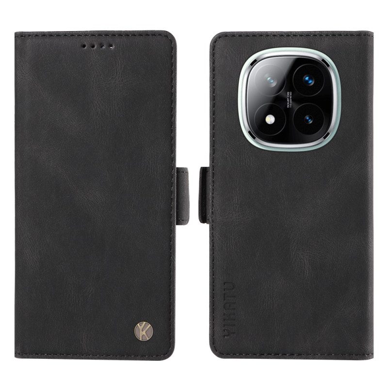 Läderfodral Xiaomi Redmi Note 14 Pro 5g Telefonfodral Ykatu Mockaeffekt