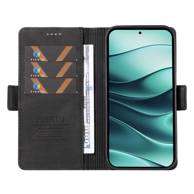 Läderfodral Xiaomi Redmi Note 14 Pro 5g Telefonfodral Ykatu Mockaeffekt