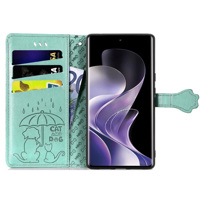 Läderfodral Xiaomi Redmi Note 14 Pro Plus 5g Telefonfodral Animerade Djur
