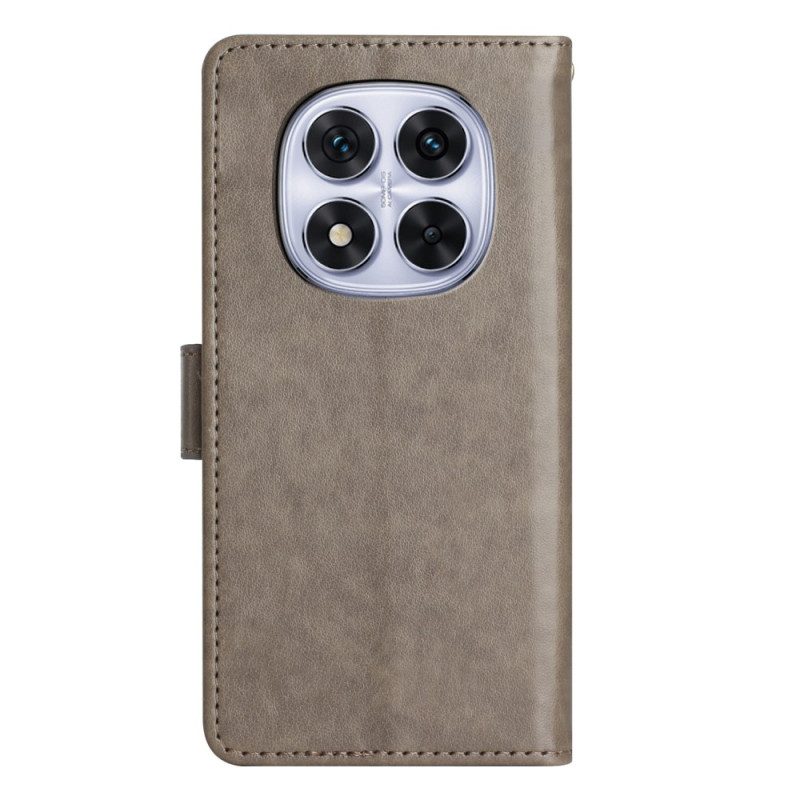 Läderfodral Xiaomi Redmi Note 14 Pro Plus 5g Telefonfodral Blommig