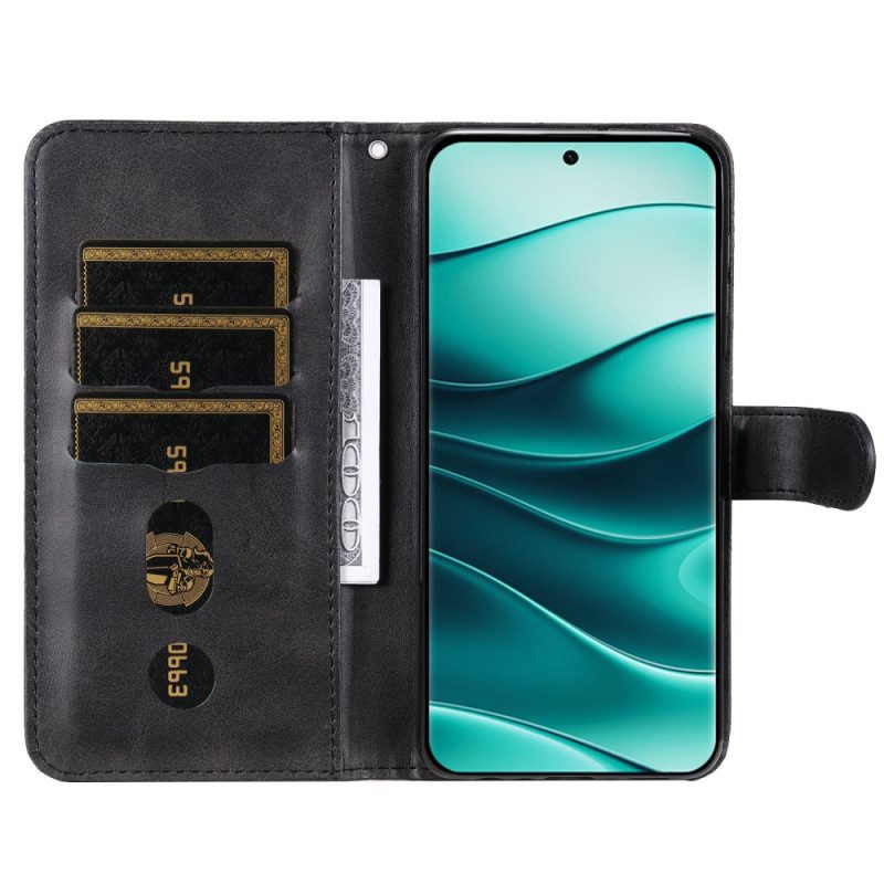 Läderfodral Xiaomi Redmi Note 14 Pro Plus 5g Telefonfodral Ficka Med Dragkedja