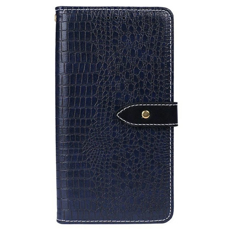 Läderfodral Xiaomi Redmi Note 14 Pro Plus 5g Telefonfodral Idewei Krokodilstil