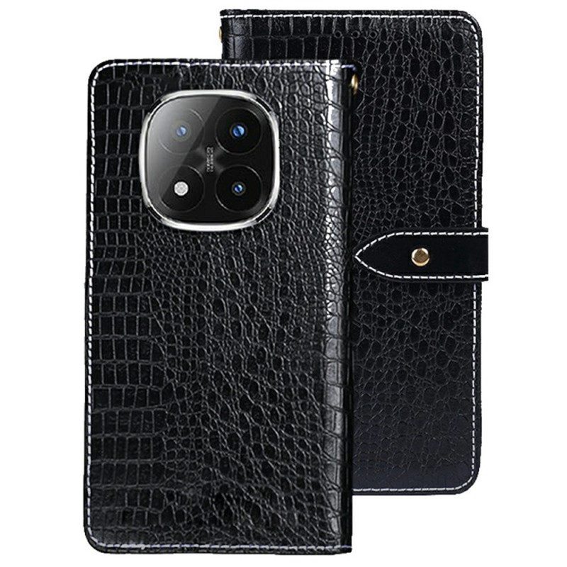 Läderfodral Xiaomi Redmi Note 14 Pro Plus 5g Telefonfodral Idewei Krokodilstil