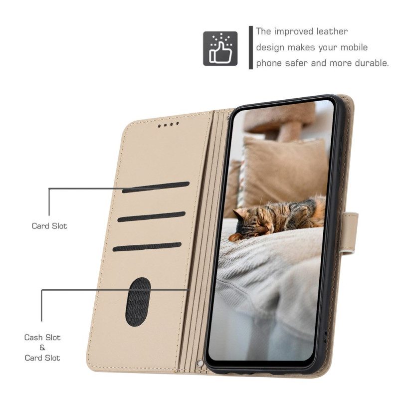 Läderfodral Xiaomi Redmi Note 14 Pro Plus 5g Telefonfodral Kattmotiv Med Rem