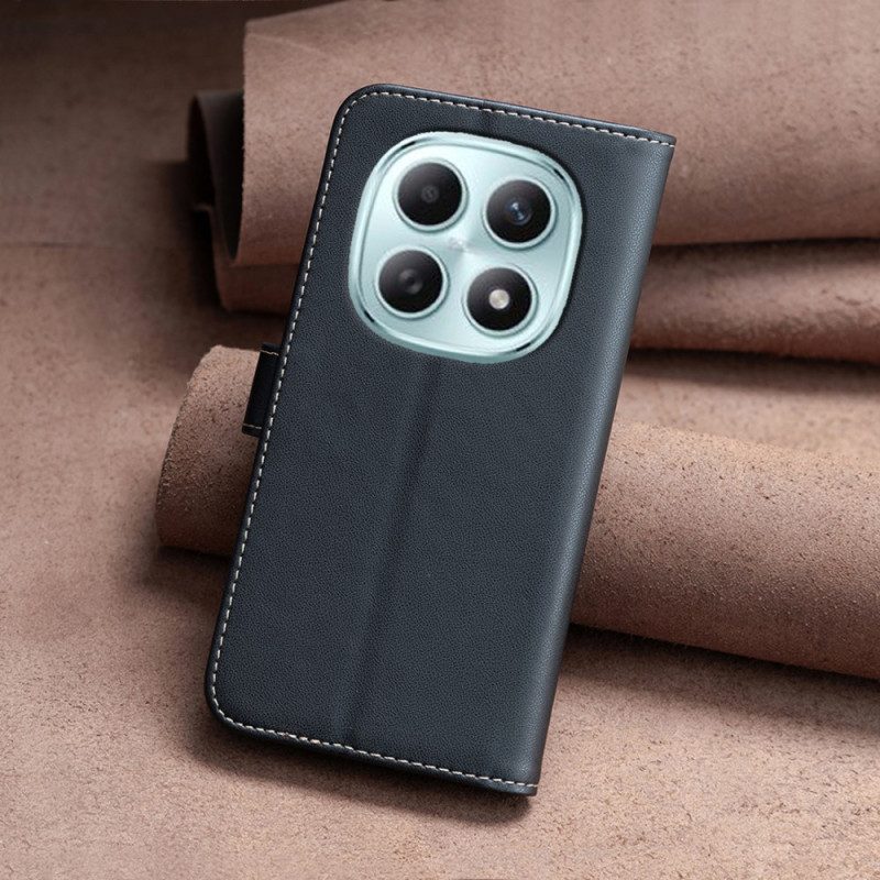 Läderfodral Xiaomi Redmi Note 15 5g Telefonfodral Binfen Färg Lädereffekt