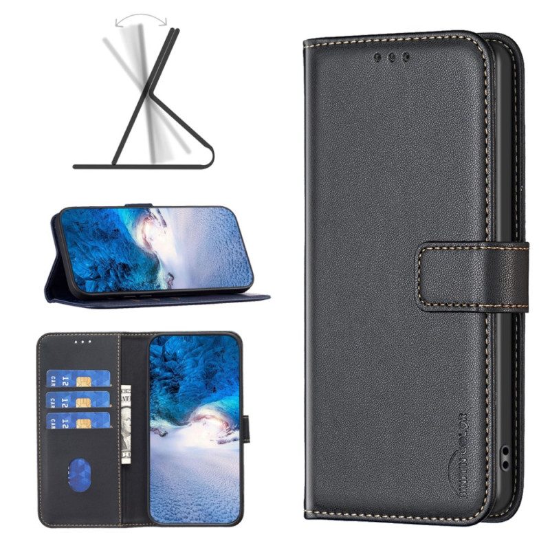 Läderfodral Xiaomi Redmi Note 15 5g Telefonfodral Binfen Färg Lädereffekt