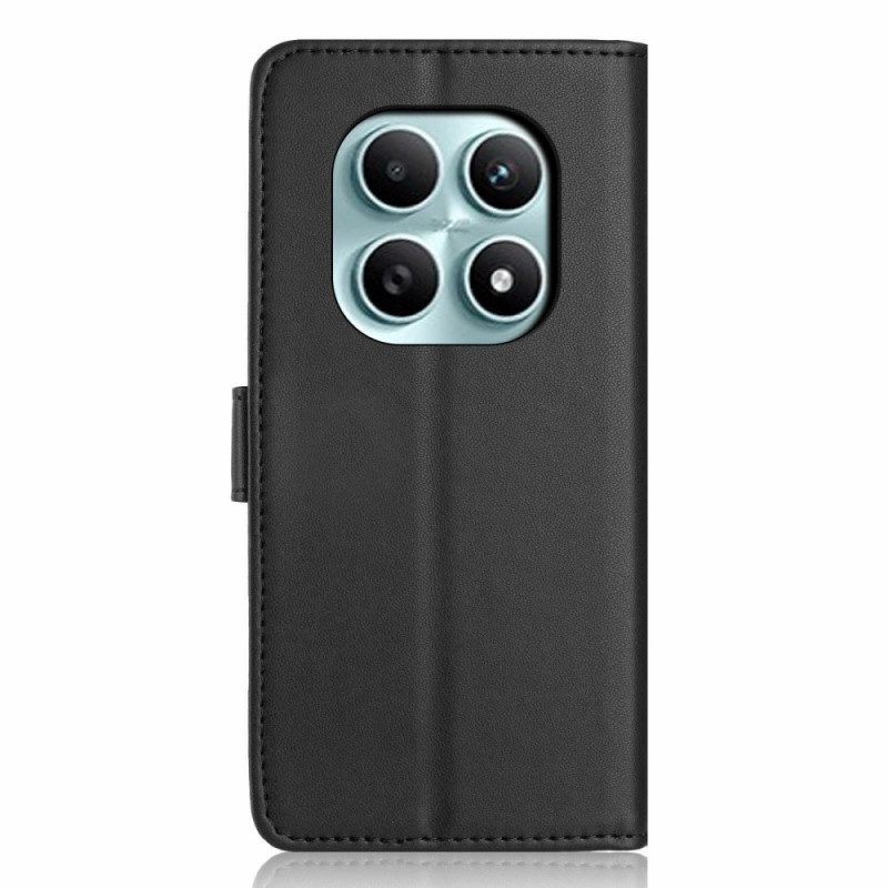 Läderfodral Xiaomi Redmi Note 15 5g Telefonfodral Enfärgat Konstläder
