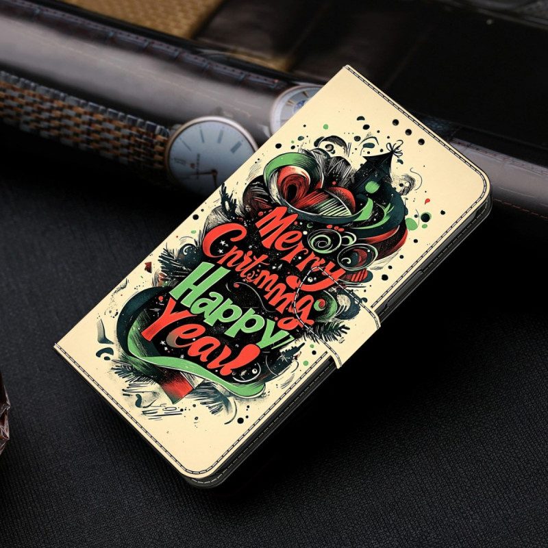 Läderfodral Xiaomi Redmi Note 15 5g Telefonfodral Julgraffiti