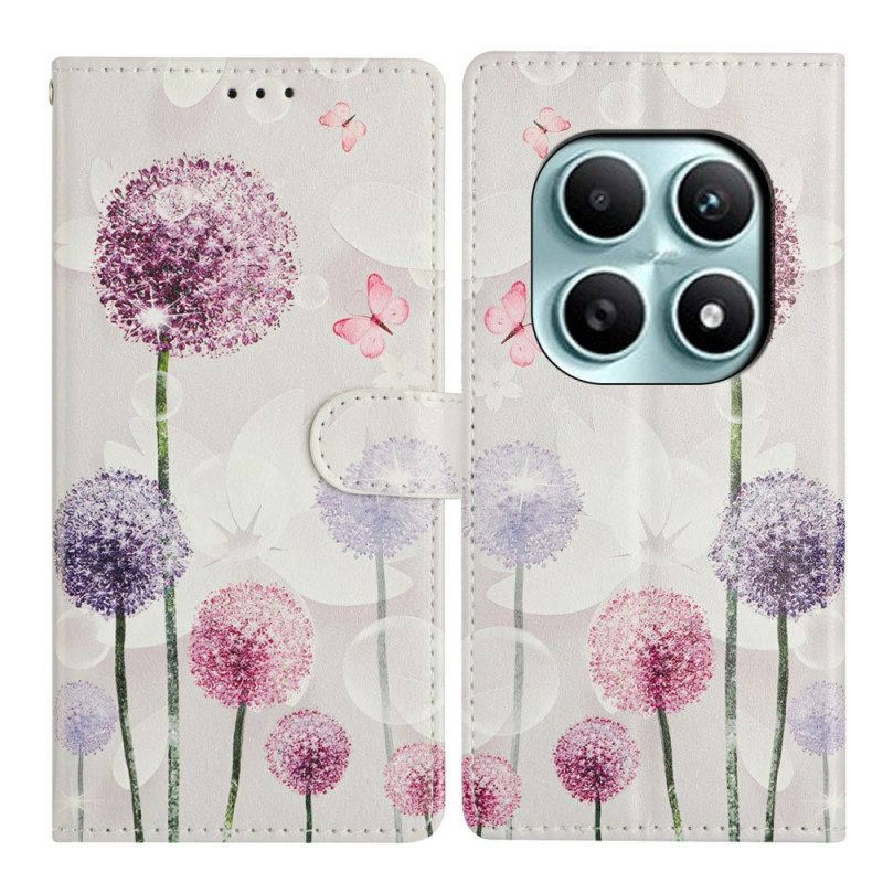 Läderfodral Xiaomi Redmi Note 15 5g Telefonfodral Maskrosmönster
