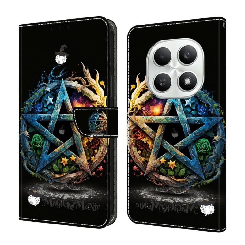 Läderfodral Xiaomi Redmi Note 15 5g Telefonfodral Pentagram