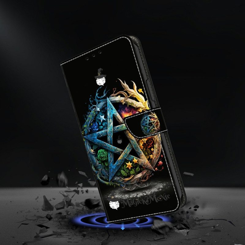 Läderfodral Xiaomi Redmi Note 15 5g Telefonfodral Pentagram