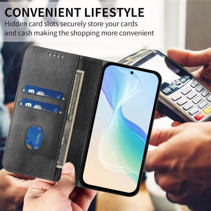 Läderfodral Xiaomi Redmi Note 15 5g Telefonfodral Retro Med Rfid-blockering