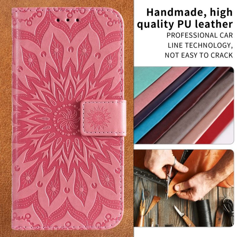 Läderfodral Xiaomi Redmi Note 15 5g Telefonfodral Solrosmönster
