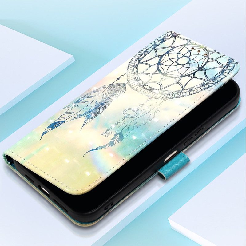 Läderfodral Xiaomi Redmi Note 15 Pro 5g Telefonfodral Drömfångare I Akvarell