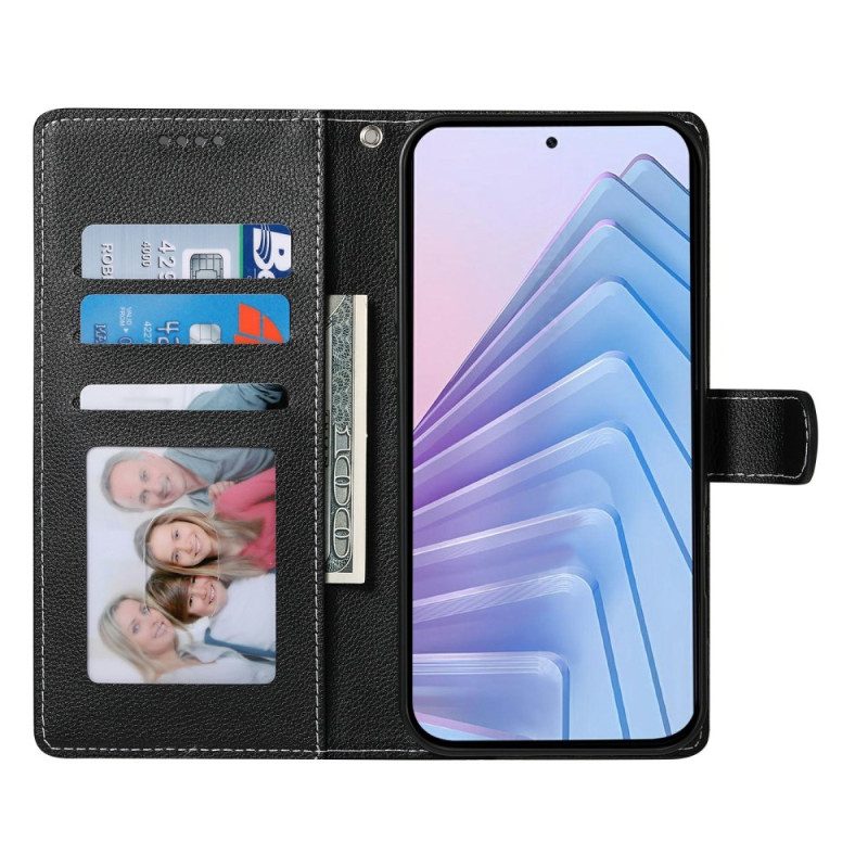 Läderfodral Xiaomi Redmi Note 15 Pro 5g Telefonfodral Enfärgat Konstläder