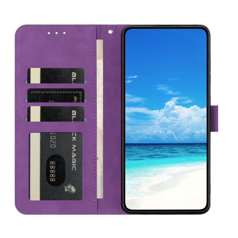 Läderfodral Xiaomi Redmi Note 15 Pro 5g Telefonfodral Fjärils- Och Blommönster