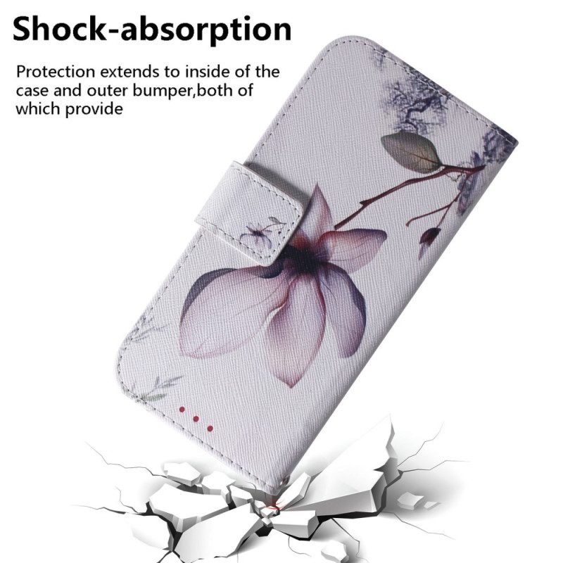 Läderfodral Xiaomi Redmi Note 15 Pro 5g Telefonfodral Rosa Blomma