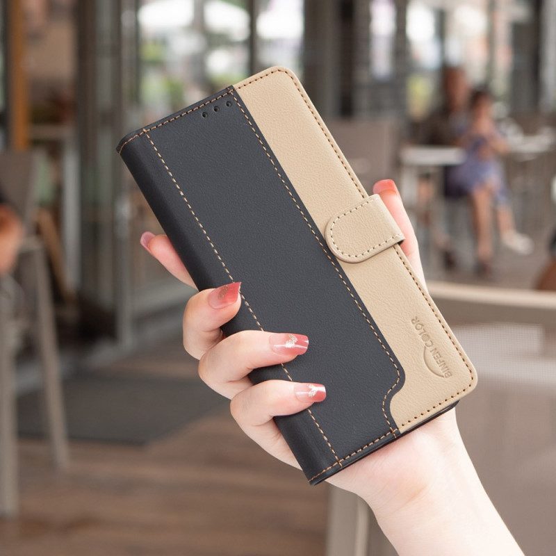 Läderfodral Xiaomi Redmi Note 15 Pro 5g Telefonfodral Tvåfärgad Binfen Färg