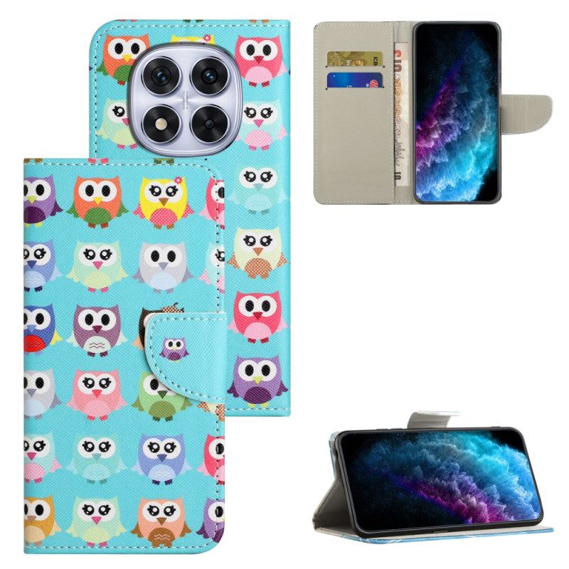 Läderfodral Xiaomi Redmi Note 15 Pro 5g Telefonfodral Ugglor