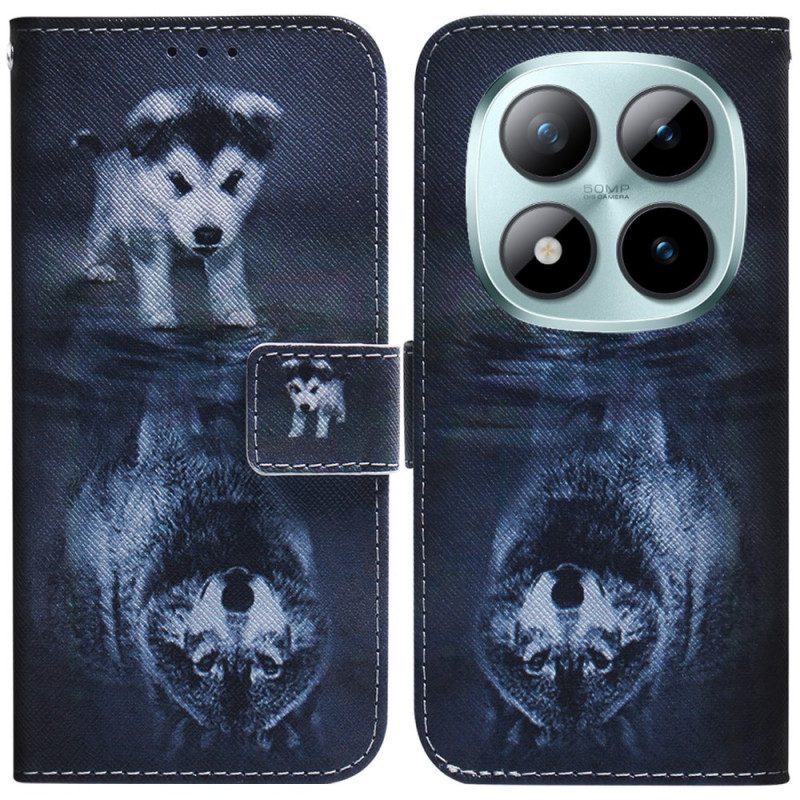 Läderfodral Xiaomi Redmi Note 15 Pro 5g Telefonfodral Valpdrömmar