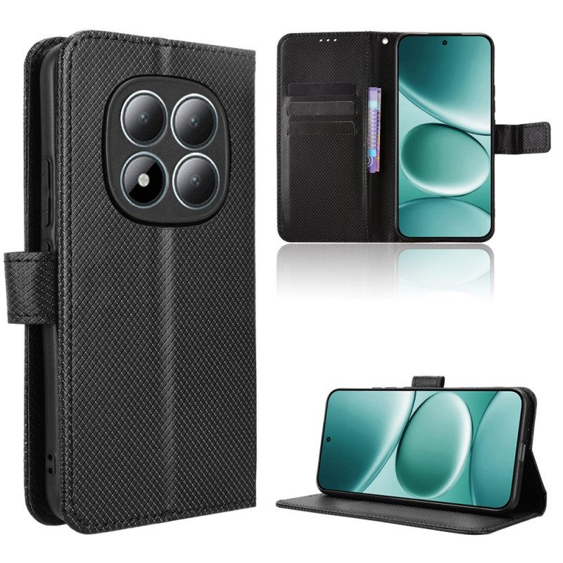Läderfodral Xiaomi Redmi Note 15 Pro Plus 5g Telefonfodral Diamantstruktur