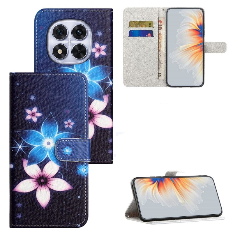 Läderfodral Xiaomi Redmi Note 15 Pro Plus 5g Telefonfodral Månblommor
