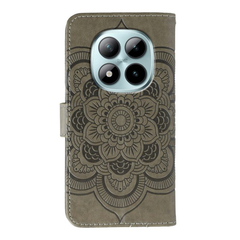 Läderfodral Xiaomi Redmi Note 15 Pro Plus 5g Telefonfodral Mandala- Och Strassmönster