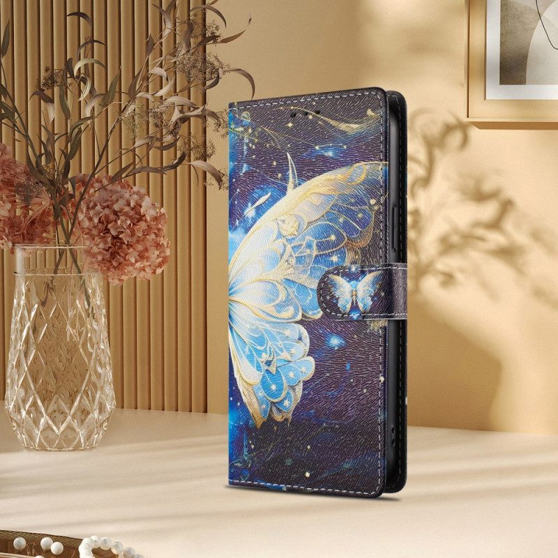Läderfodral Xiaomi Redmi Note 15 Pro Plus 5g Telefonfodral Stor Fjäril