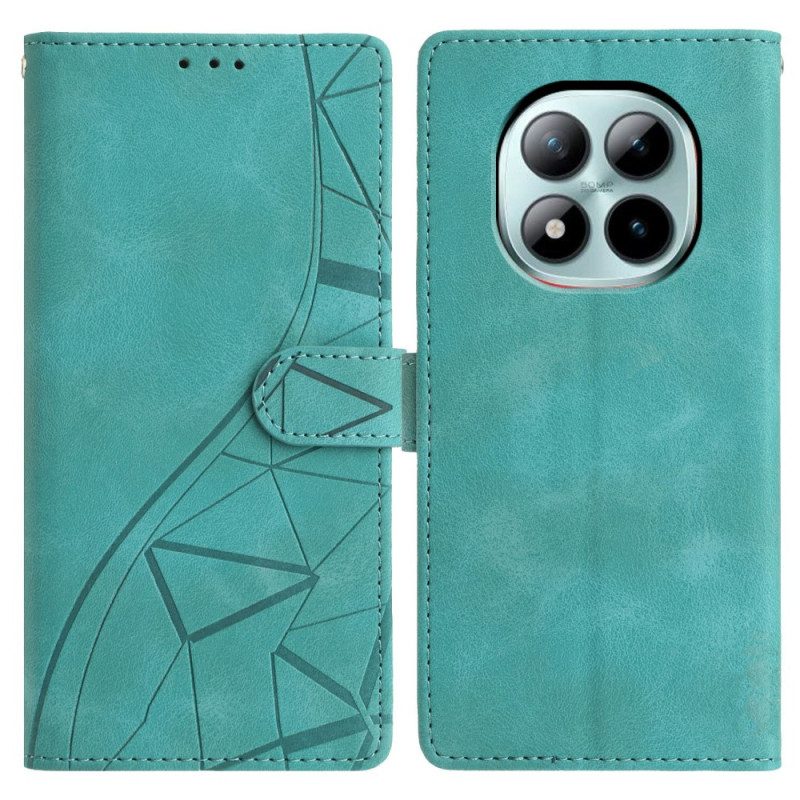 Läderfodral Xiaomi Redmi Note 15 Pro Plus 5g Telefonfodral Triangelmönster