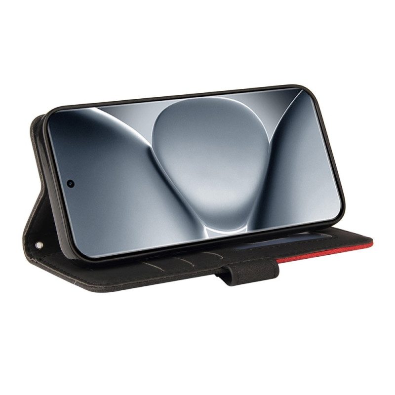 Läderfodral Xiaomi Redmi Note 15 Pro Plus 5g Telefonfodral Tvåfärgad Vågig