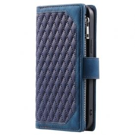 Läderskal Fodral Poco C75 Quiltad Multifunktionell