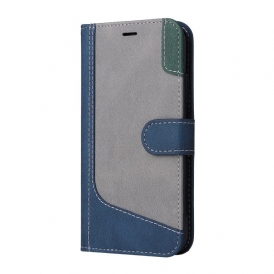 Läderskal Fodral Poco C75 Tricolor