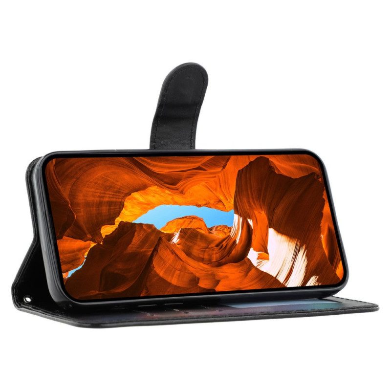 Läderskal Fodral Poco X7 Pro 5g Lädereffekt Med Rem