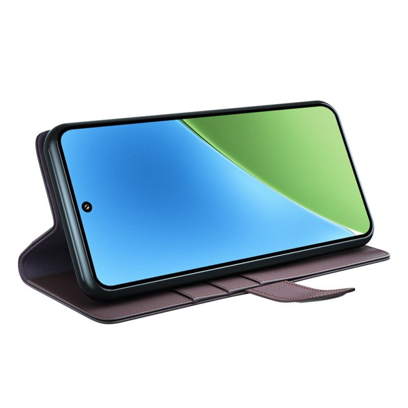 Läderskal Fodral Xiaomi 15 Äkta Läder