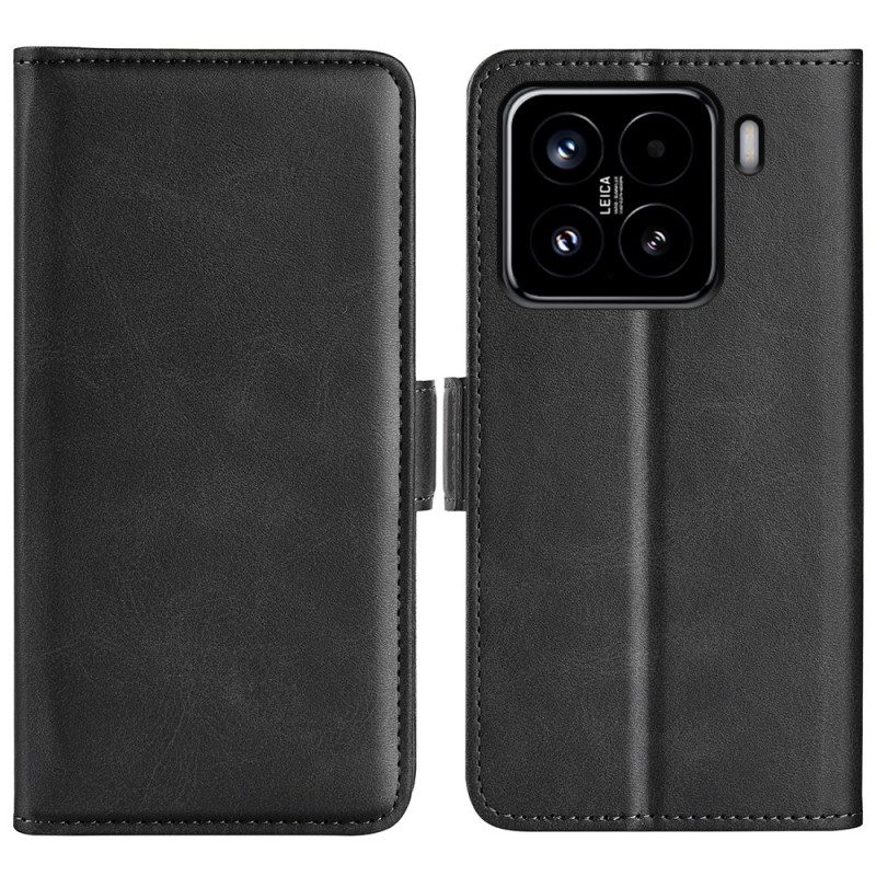 Läderskal Fodral Xiaomi 15 Dubbelspänne