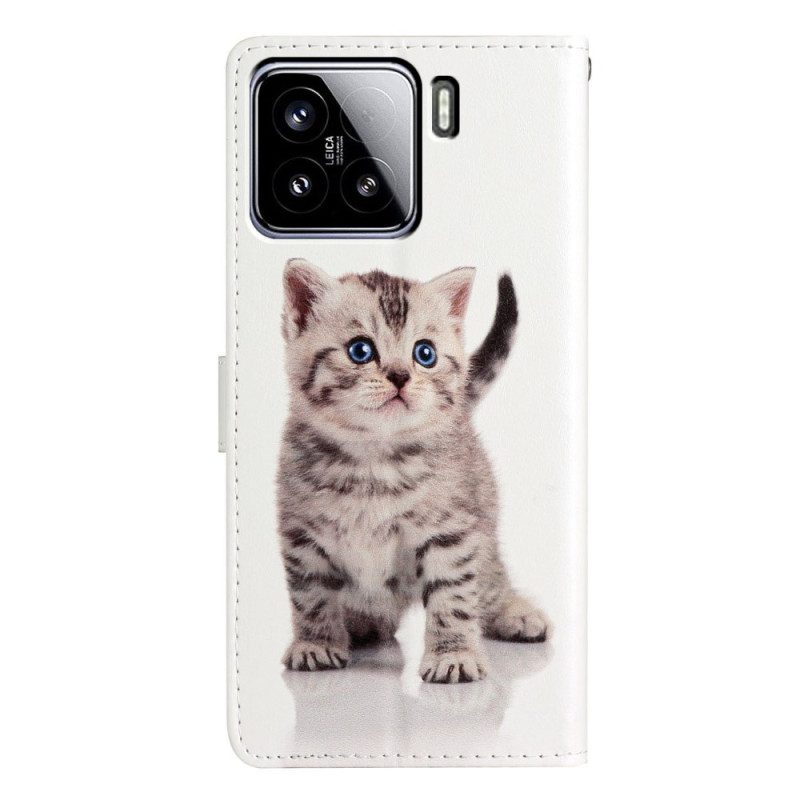 Läderskal Fodral Xiaomi 15 Kattunge