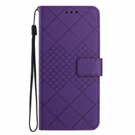 Läderskal Fodral Xiaomi 15 Ultra Diamantmönster