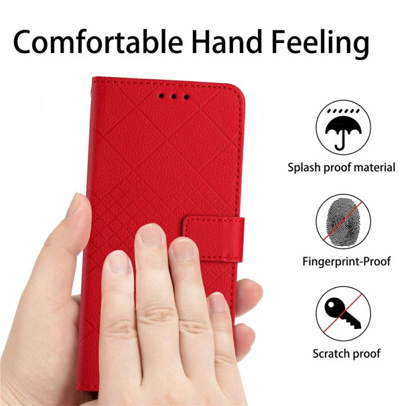 Läderskal Fodral Xiaomi 15 Ultra Diamantmönster
