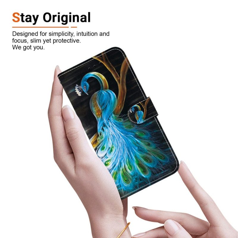 Läderskal Fodral Xiaomi 15 Ultra Påfågel