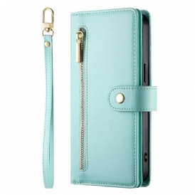 Läderskal Fodral Xiaomi 15 Ultra Plånbok Med Rem Och Axelrem