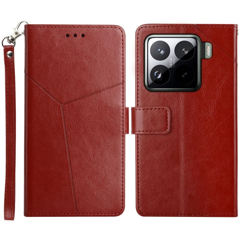 Läderskal Fodral Xiaomi 15 Y-design Nyckelband