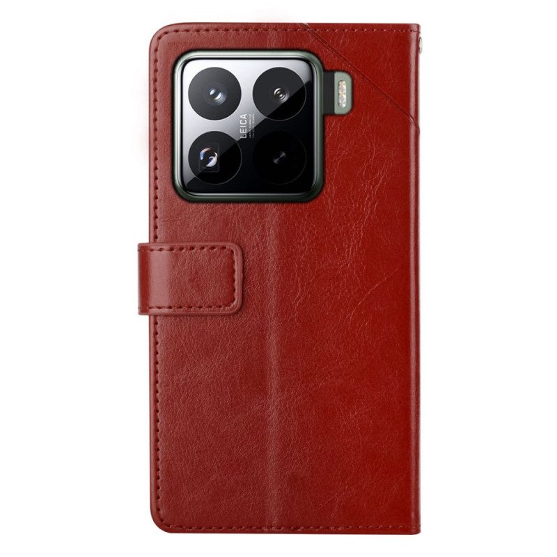 Läderskal Fodral Xiaomi 15 Y-design Nyckelband