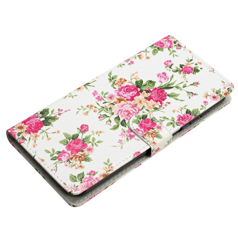 Läderskal Fodral Xiaomi 15t Frihetsblommor