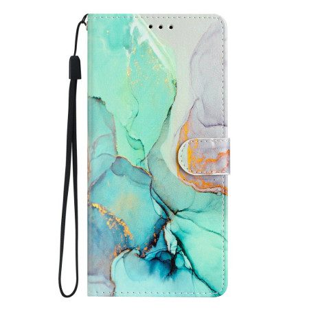 Läderskal Fodral Xiaomi 15t Grön Marmor