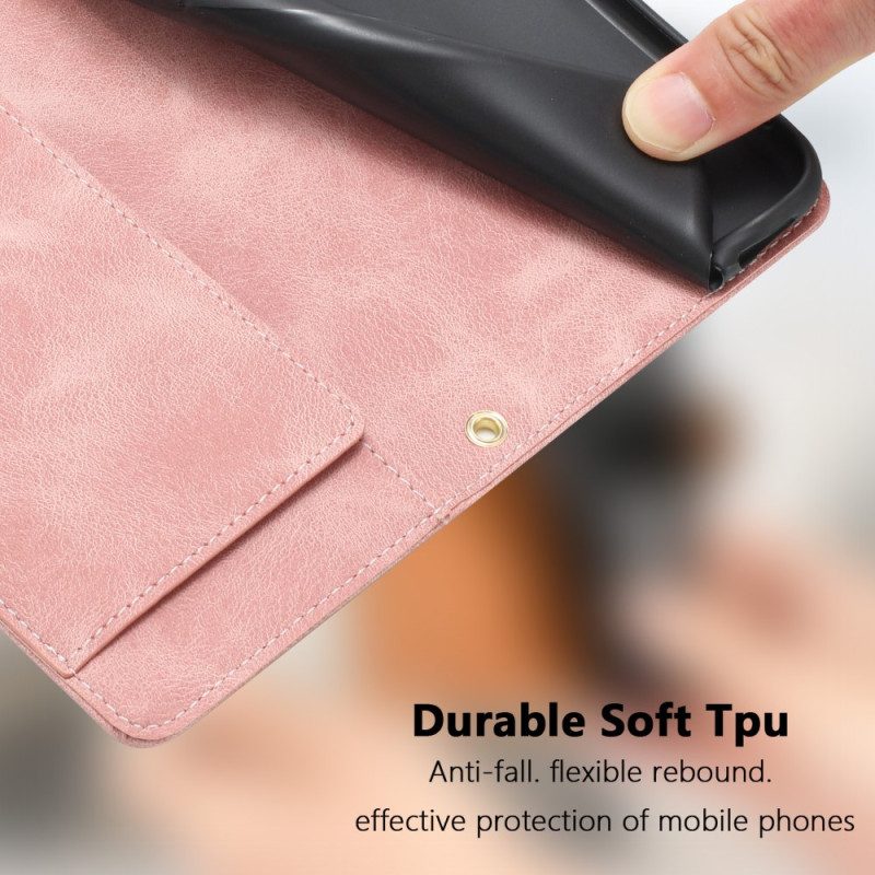 Läderskal Fodral Xiaomi 15t Pro Blommönster Med Mockaeffekt