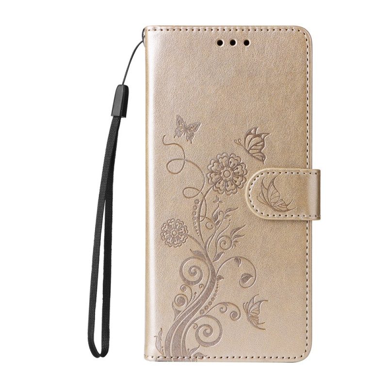 Läderskal Fodral Xiaomi 15t Pro Blommor