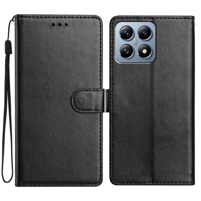 Läderskal Fodral Xiaomi 15t Pro Enfärgad