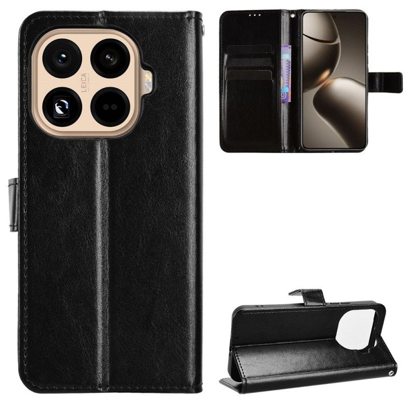 Läderskal Fodral Xiaomi 15t Pro Flashigt Konstläder